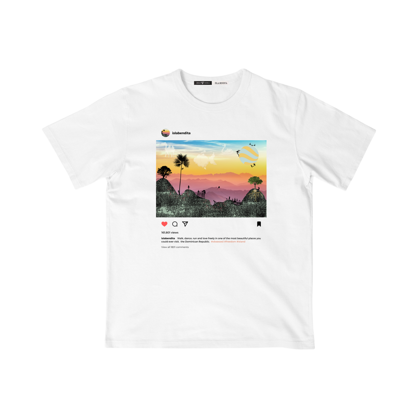 t-shirt colina souvenir dominicano