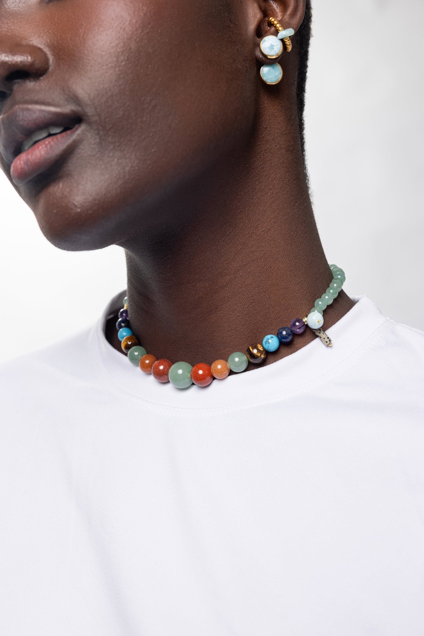 COLLAR 7 CHAKRAS + LARIMAR
