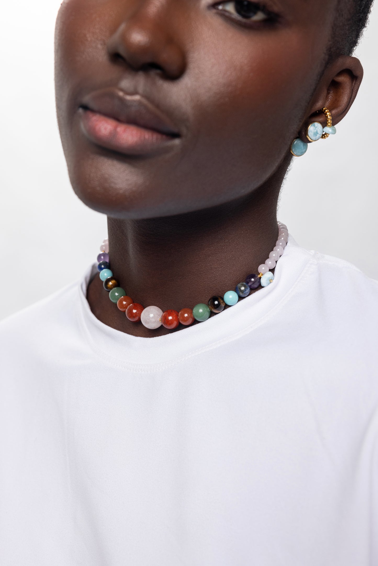 COLLAR 7 CHAKRAS + LARIMAR