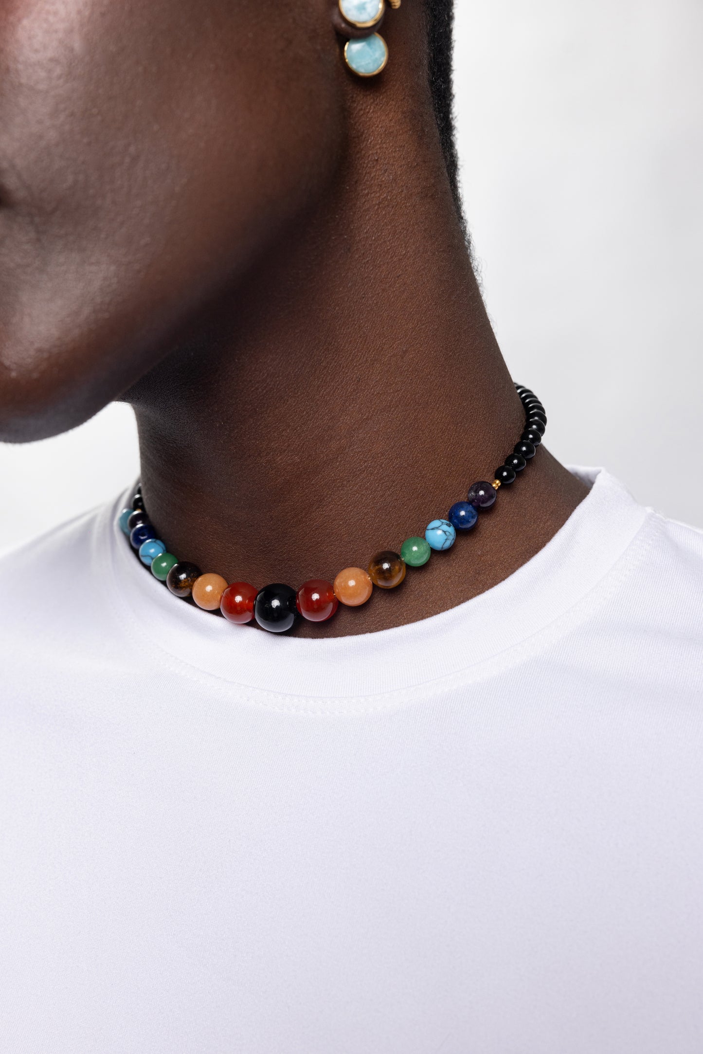 COLLAR 7 CHAKRAS + LARIMAR