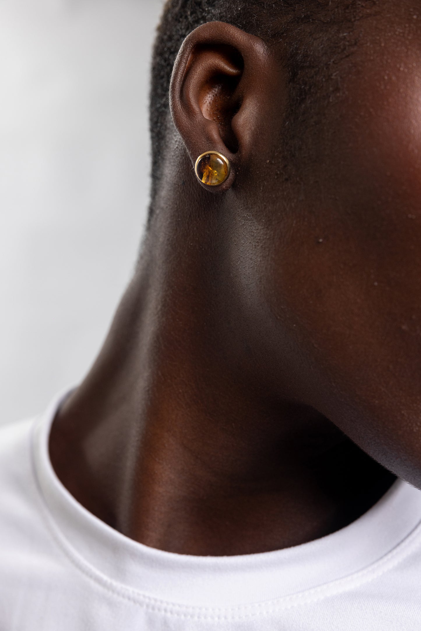ARETES DUO AMBAR Y LARIMAR MIDI