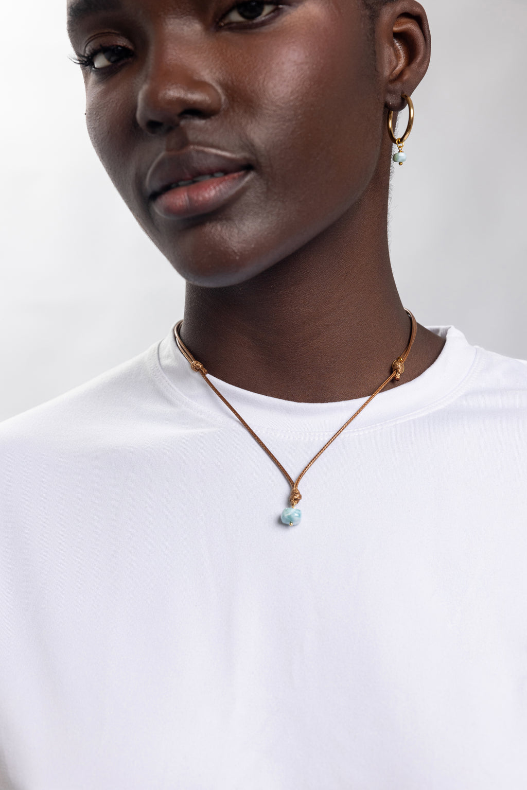COLLAR CORDON MARRÓN LARIMAR