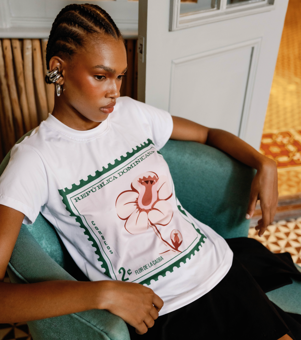 t-shirt flor de la caoba souvenir dominicano