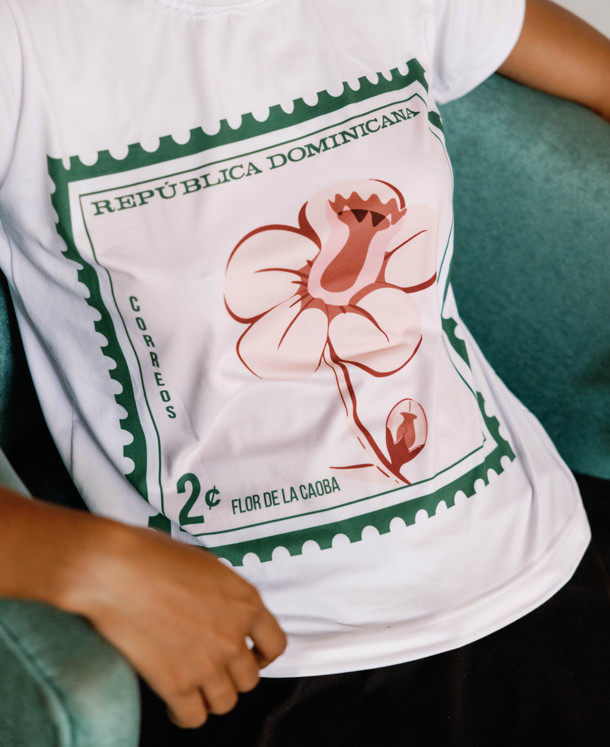 t-shirt flor de la caoba souvenir dominicano