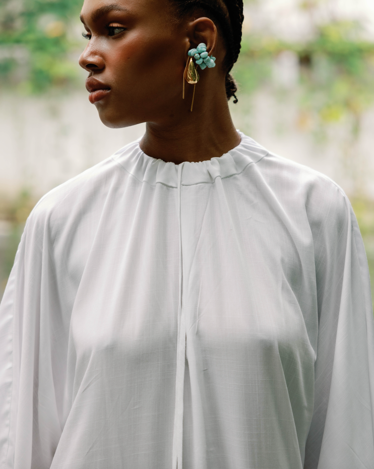vestido blanco con larimar dominicano