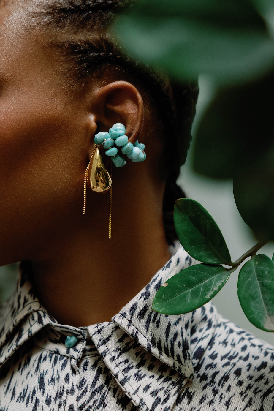 earcuff de larimar dominicano souvenir
